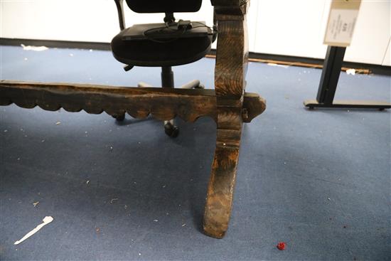 A late 16th century Italian chestnut refectory table, 7ft 6in. x 3ft 2in. H.2ft 6.5in.